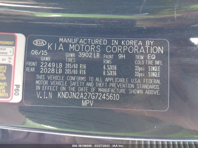 KNDJN2A27G7245610 KIA Soul Base