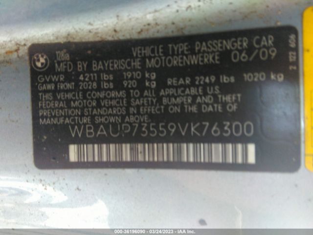 WBAUP73559VK76300 BMW 1 Series 128i