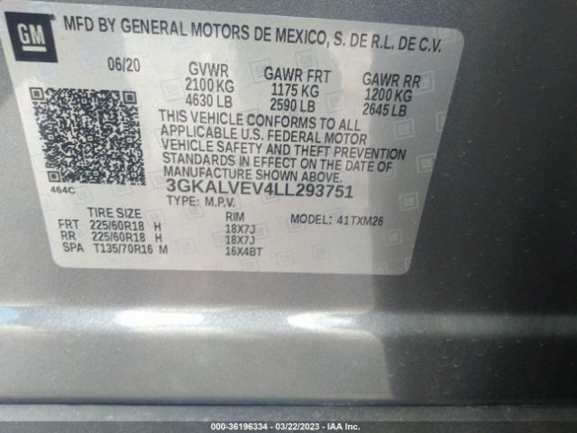 3GKALVEV4LL293751 GMC Terrain Slt