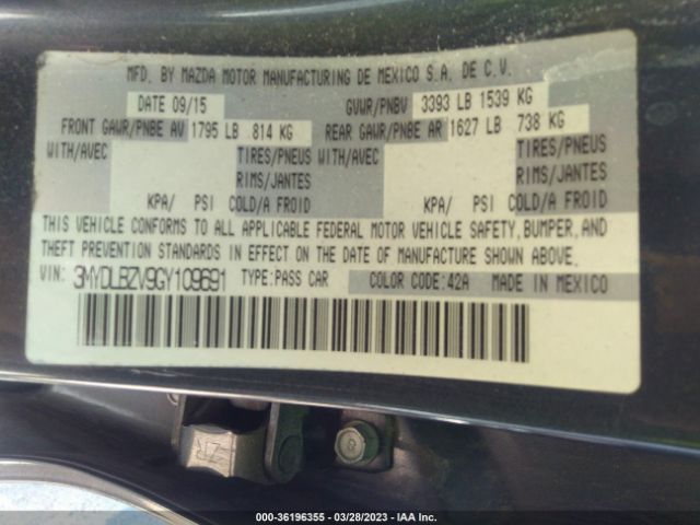 3MYDLBZV9GY109691 Scion IA