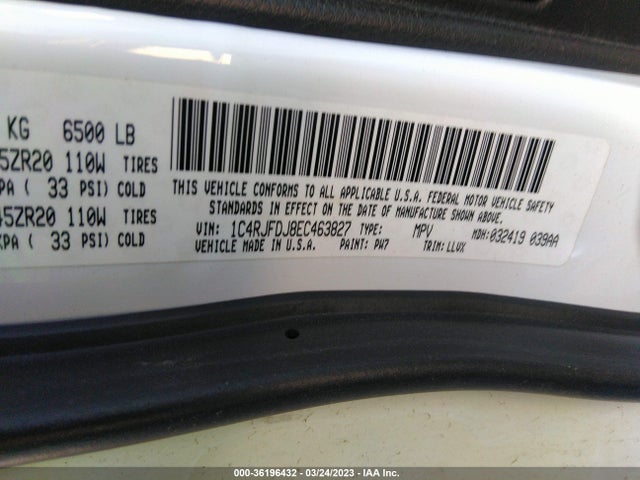 Jeep Grand Cherokee Srt8 2014 1C4RJFDJ8EC463827 Image 9