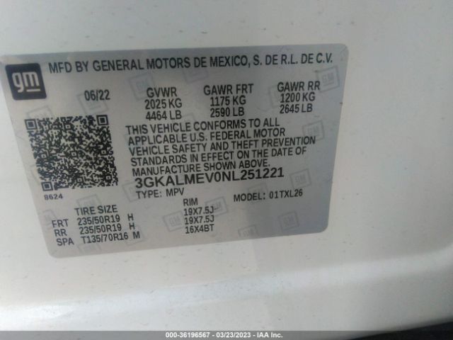 3GKALMEV0NL251221 GMC Terrain Sle