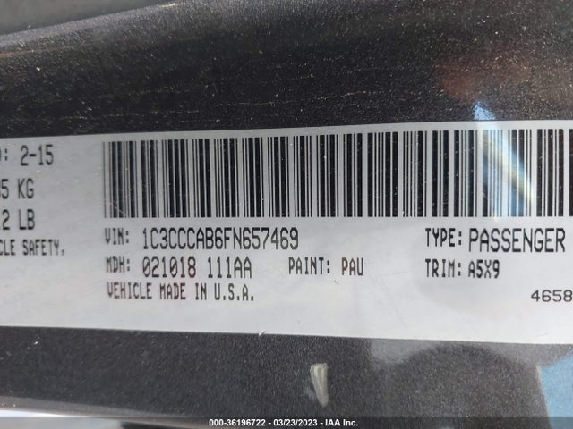 1C3CCCAB6FN657469 Chrysler 200 Limited