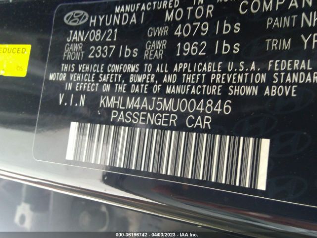 Hyundai Elantra Hybrid Blue 2021 KMHLM4AJ5MU004846 Image 9