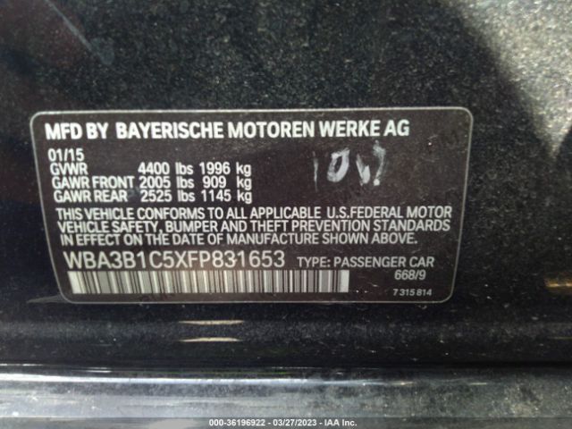 WBA3B1C5XFP831653 BMW 3 Series 320i