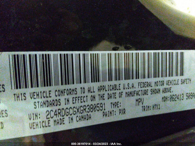 Dodge Grand Caravan Sxt 2016 2C4RDGCGXGR380591 Image 11
