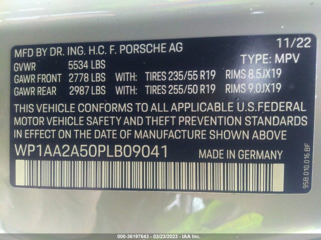 2023 Porsche Macan, VIN: WP1AA2A50PLB09041