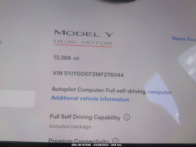 Tesla Model Y Performance 2021 5YJYGDEF2MF276044 Image 9