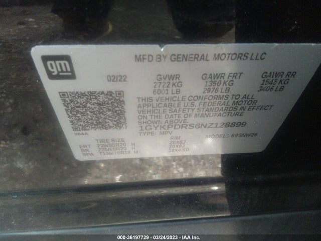 2022 Cadillac XT6, VIN: 1GYKPDRS6NZ128899