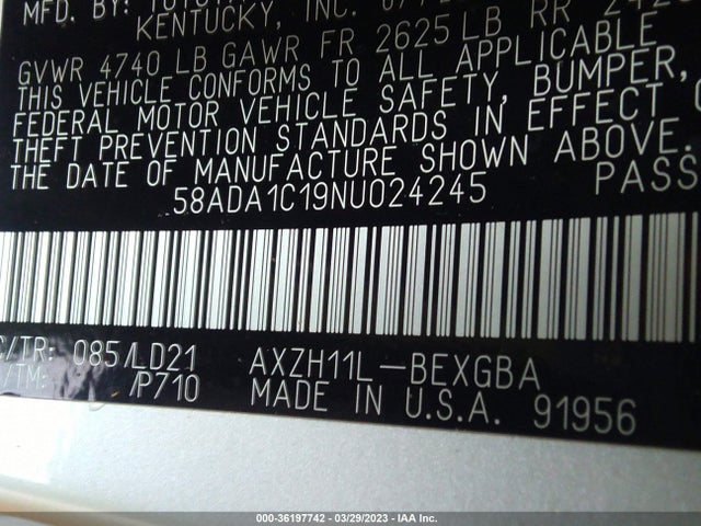 58ADA1C19NU024245 Lexus Es Es 300h