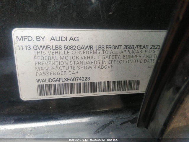 WAUDGAFLXEA074223 Audi S4 Premium Plus