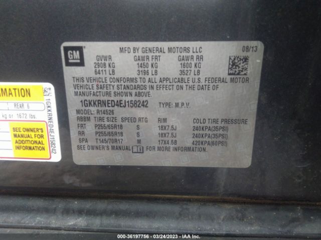 1GKKRNED4EJ158242 GMC ACADIA SLE