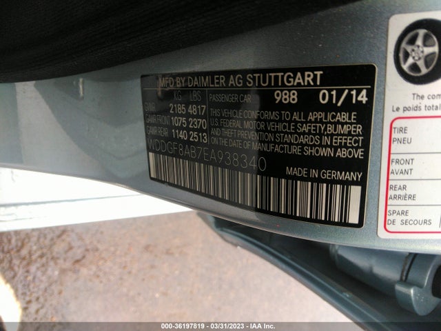 WDDGF8AB7EA938340 Mercedes-Benz C-class C 300