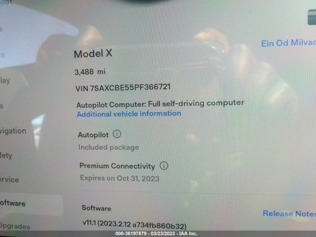 2023 Tesla Model X, VIN: 7SAXCBE55PF366721