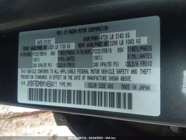 Mazda Cx-5 Grand Touring 2021 JM3KFBDM8M1458411 Image 9
