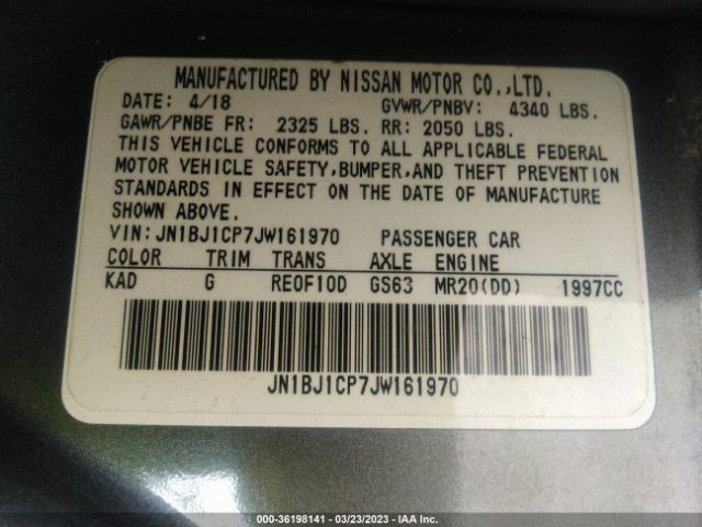 JN1BJ1CP7JW161970 Nissan Rogue Sport S