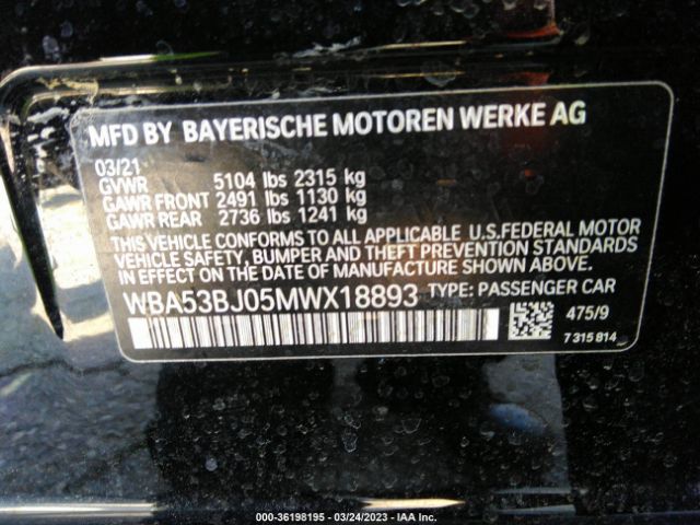 WBA53BJ05MWX18893 BMW 5 Series 540i