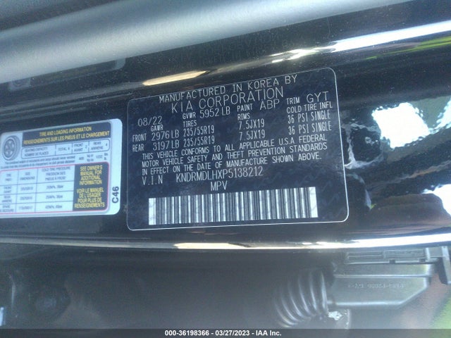 2023 Kia Sorento, VIN: KNDRMDLHXP5138212