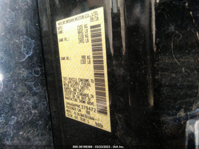 1N4AA6AP4HC379472 Nissan Maxima Sv/s/sl/sr/platinum