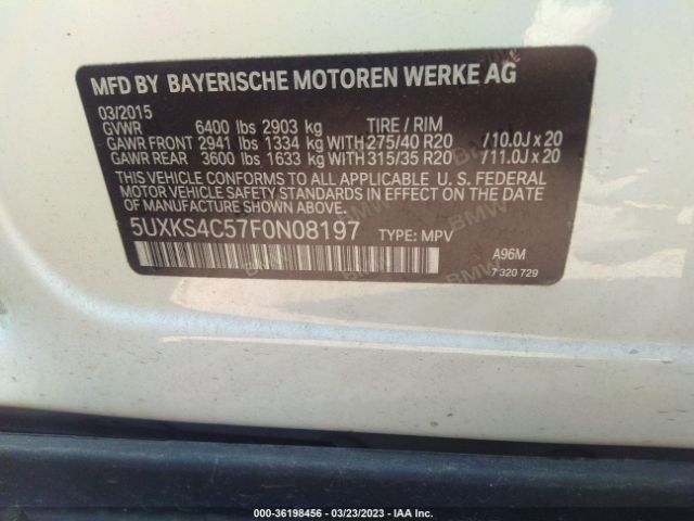5UXKS4C57F0N08197 BMW X5 Xdrive35d