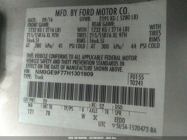 Ford Transit Connect Wagon Xlt 2017 NM0GE9F77H1301909 Image 11