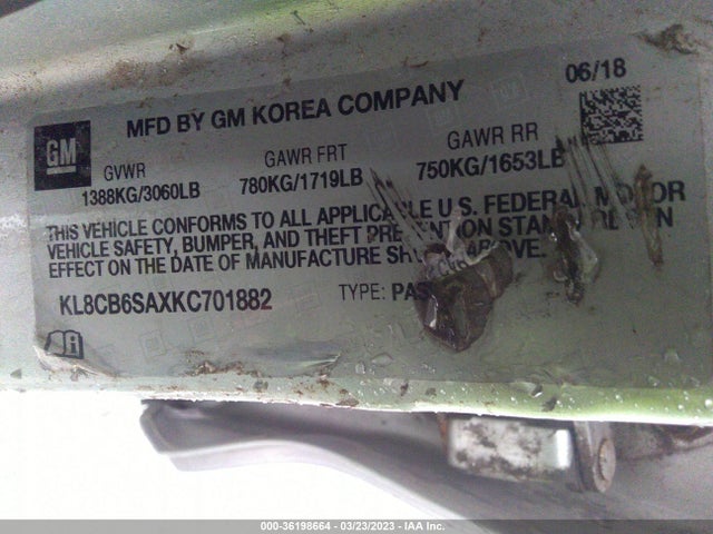 Chevrolet SPARK LS 2019 KL8CB6SAXKC701882 Image 9