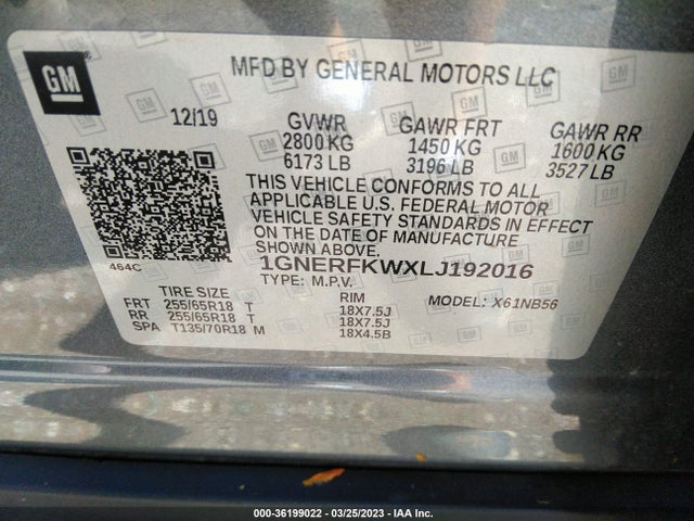Chevrolet Traverse Ls 2020 1GNERFKWXLJ192016 Image 9