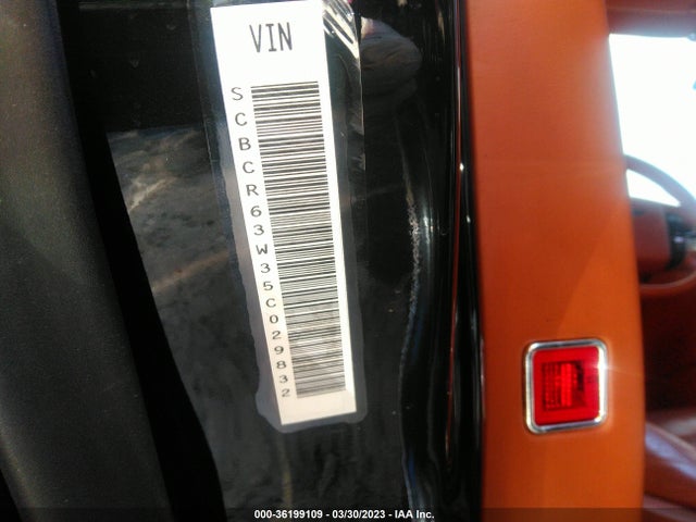 2005 BENTLEY CONTINENTAL GT VIN: SCBCR63W35C029832