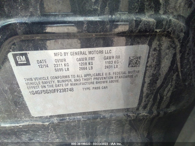 1G4GF5G30FF238748 Buick Lacrosse Premium Ii