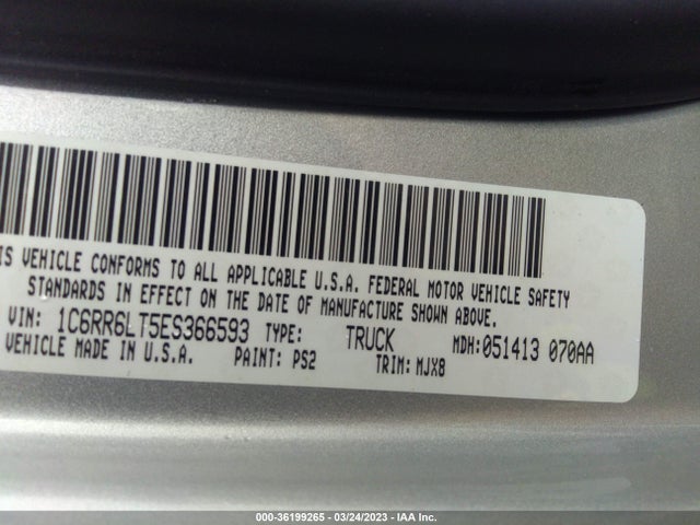 RAM 1500 Lone Star 2014 1C6RR6LT5ES366593 Image 9