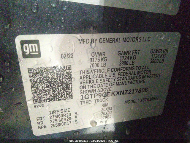 GMC Sierra 1500 Limited Elevation 2022 1GTP9GEKXNZ217808 Image 9