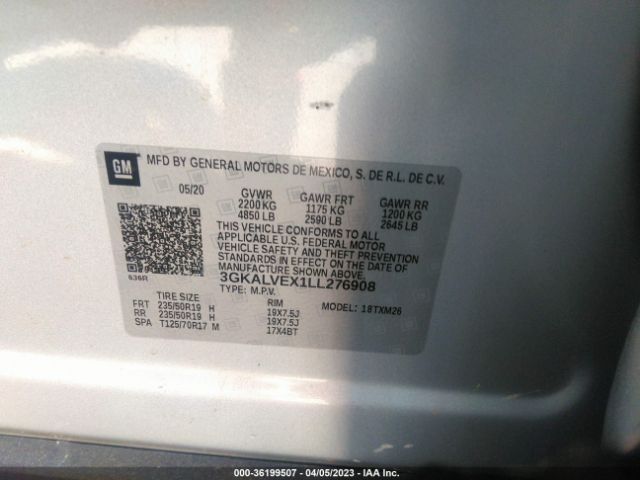 3GKALVEX1LL276908 GMC Terrain Slt