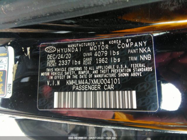 Hyundai Elantra Hybrid Blue 2021 KMHLM4AJXMU004101 Image 10