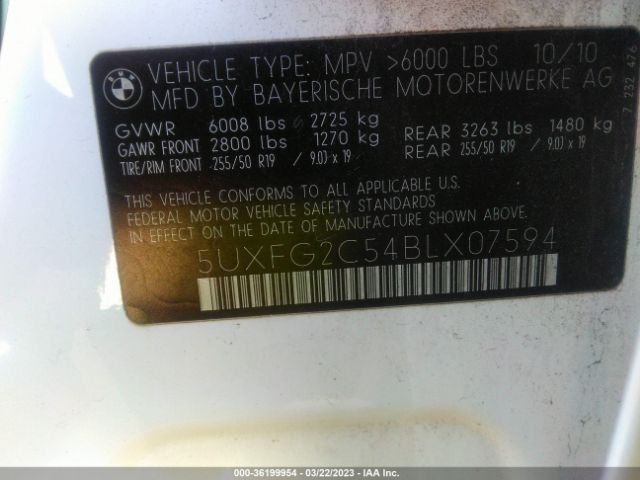 5UXFG2C54BLX07594 BMW X6 35i