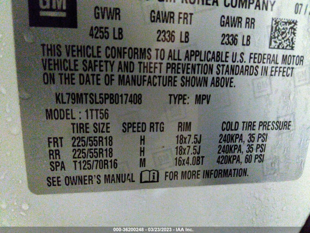 Chevrolet Trailblazer Rs 2023 KL79MTSL5PB017408 Image 9