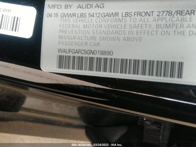 WAUFGAFC5GN018890 Audi A6 3.0t Premium Plus