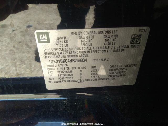 1GKS1BKC4HR269834 GMC YUKON SLT