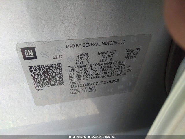Chevrolet MALIBU LT 2018 1G1ZD5ST7JF175398 Image 11