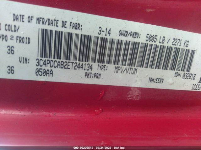 3C4PDCAB2ET244134 Dodge Journey Canada Value Pkg