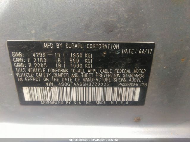 4S3GTAA66H3730035 Subaru Impreza