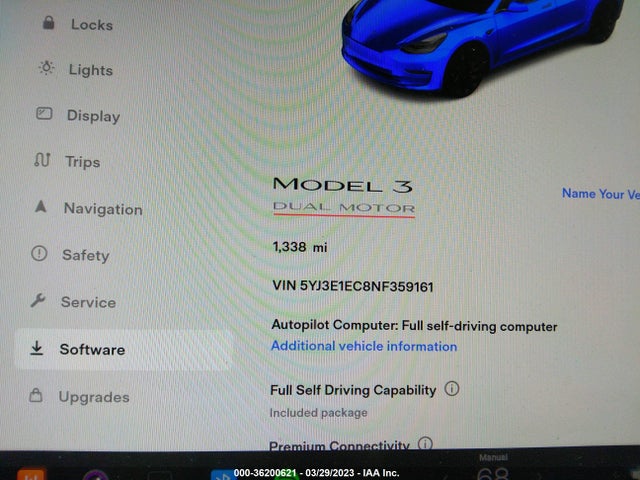 Tesla Model 3 Performance 2022 5YJ3E1EC8NF359161 Image 9