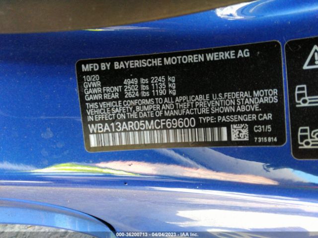 WBA13AR05MCF69600 BMW 4 Series M440i Xdrive