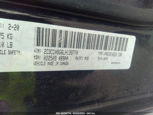 Dodge Charger Sxt 2020 2C3CDXBG6LH139770 Image 9
