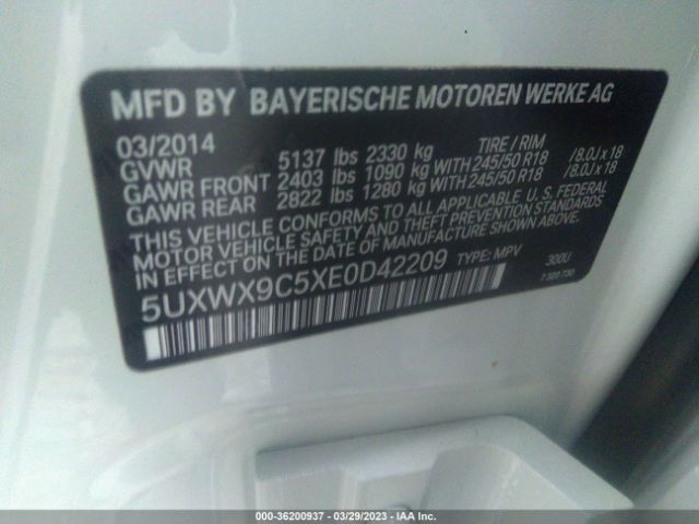 5UXWX9C5XE0D42209 BMW X3 Xdrive28i