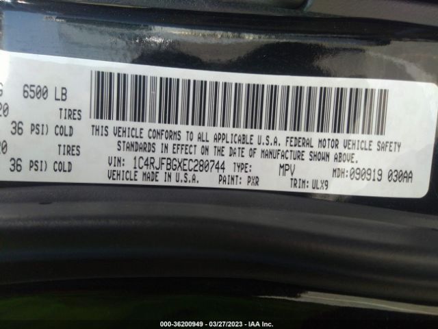 1C4RJFBGXEC280744 Jeep Grand Cherokee Limited