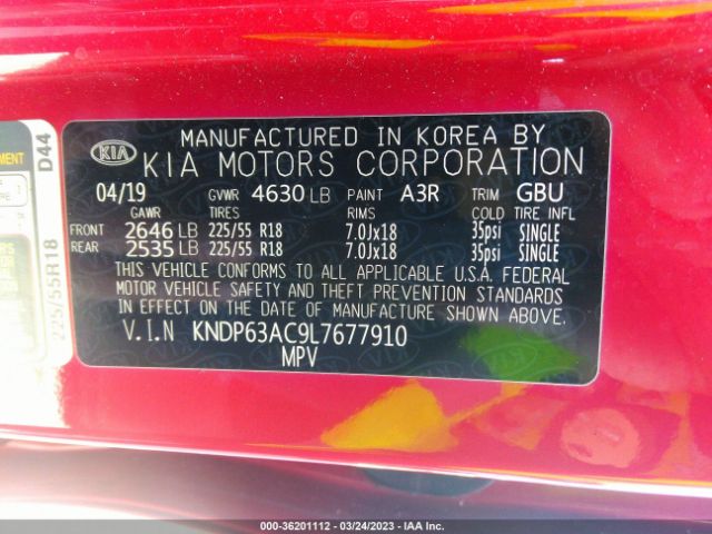 KNDP63AC9L7677910 KIA SPORTAGE S