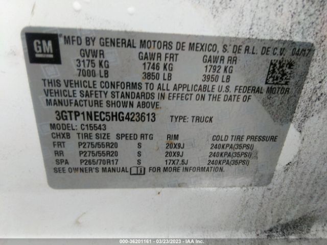 3GTP1NEC5HG423613 GMC Sierra 1500 Slt