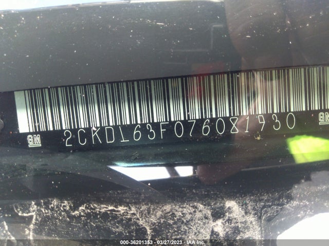 2007 PONTIAC TORRENT VIN: 2CKDL63F076081930