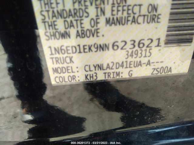 1N6ED1EK9NN623621 Nissan FRONTIER S