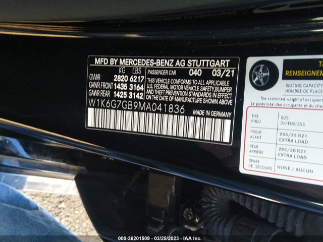 2021 Mercedes-Benz S-Class, VIN: W1K6G7GB9MA041836